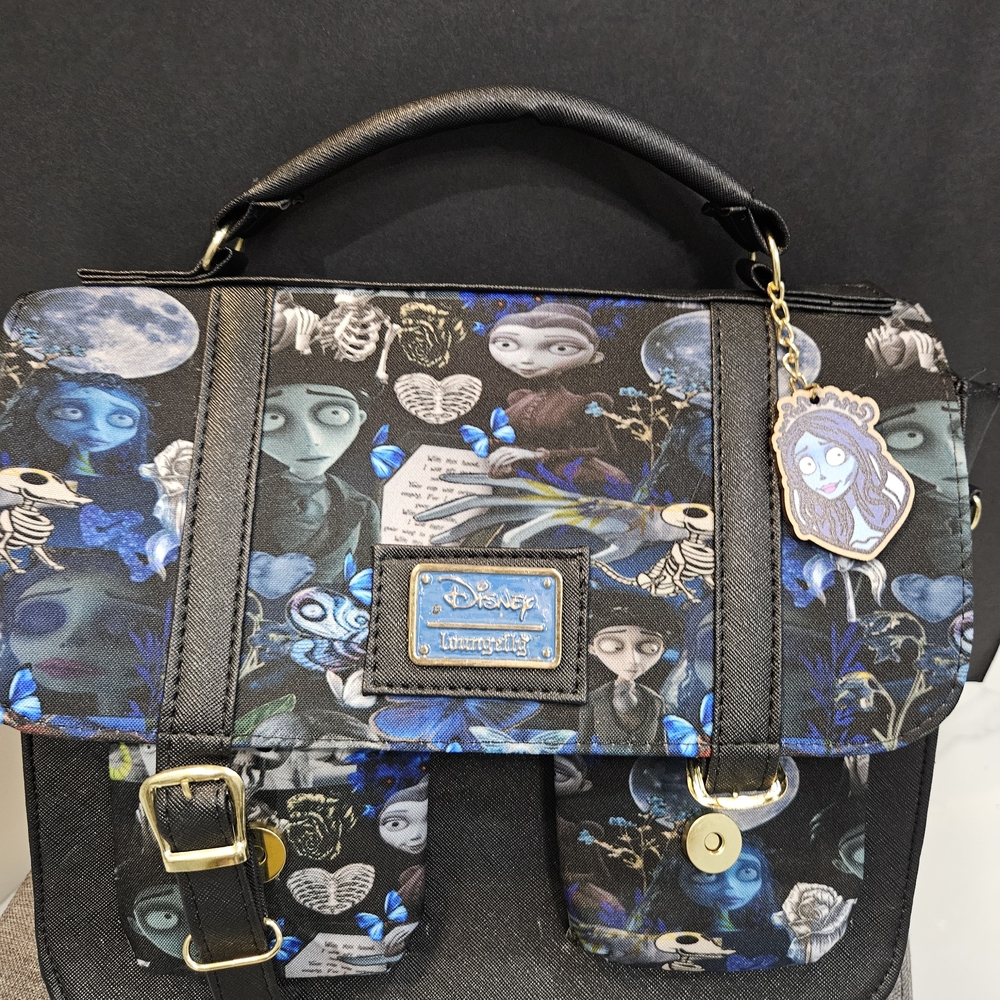 Loungefly Corpse Bride Backpack - Black And Blue - image 1